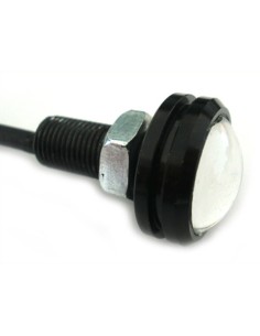 Power Led A Bottone Modello Slim 12V 2W Bianco Freddo IP67 Eagle Eye Led Luci Diurne Carcassa Nera