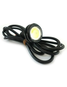 Power Led A Bottone Modello Slim 12V 2W Bianco Freddo IP67 Eagle Eye Led Luci Diurne Carcassa Nera 2