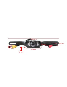 Telecamera Retromarcia Portatarga Infrarossa Stagna IP65 7 Led 12V Per Auto