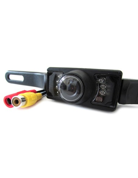 Telecamera Retromarcia Portatarga Infrarossa Stagna IP65 7 Led 12V Per Auto