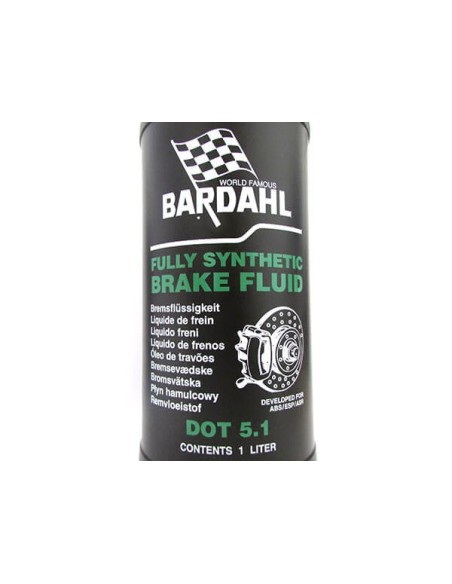 BARDAHL Brake Fluid DOT 5.1 AB DOT 4 3 Fluido Sintetico Per Circuiti Idraulici di Freni a Disco e a Tamburo 1 LT