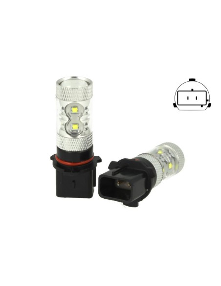 Lampada Led PSX26W H28W Canbus 50W 12V Bianco Per Luci Diurne Fendinebbia Frecce Audi A4 B8 Q5 Skoda 10 Led Cree Da 5W