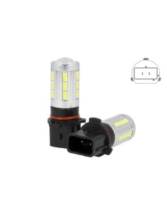 Lampada Led PSX26W H28W Bianco Per Fendinebbia Auto 12V 5W Con Lente Ingrandimento 21 Smd 5730 2