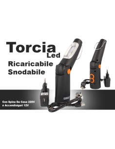 Lampada Torcia Led Officina Ricaricabile Snodabile