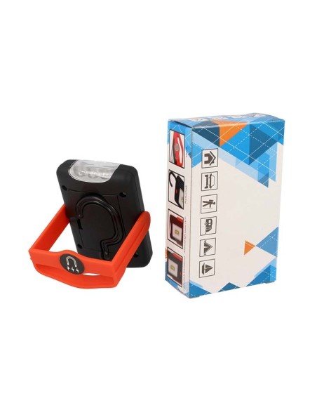Torcia Led Tascabile Con 3 Pile AAA Gancio Calamita