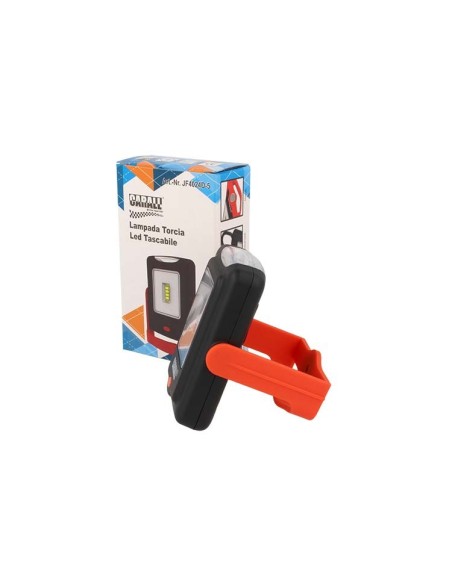 Torcia Led Tascabile Con 3 Pile AAA Gancio Calamita