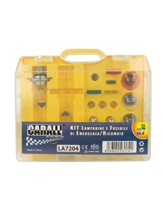 Kit Lampade Ricambio Emergenza Alogena Auto Bulbset 2X H7 12V 4 Fusibile (17 pz)