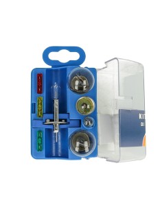 Kit Lampade Ricambio Emergenza Alogena Auto Bulbset H1 12V 3 Fusibile (8 pz) 2