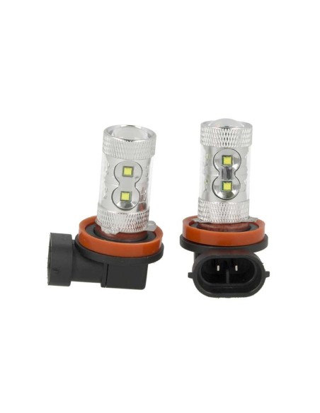 Lampada Led H11 PGJ19-2 H16 PGJ19-3 50W 12V 24V Per Fendinebbia Super Potente e Bianco 10 Smd Cree Da 5W