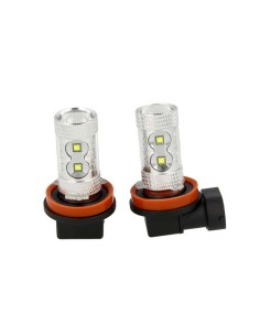 Lampada Led H11 PGJ19-2 H16 PGJ19-3 50W 12V 24V Per Fendinebbia Super Potente e Bianco 10 Smd Cree Da 5W 2