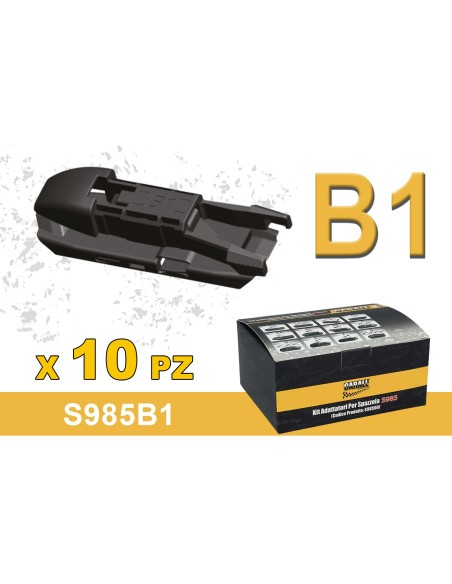 Kit 10 Attacchi B1 Per Spazzole Tergicristallo Carall S985 Flat e T191 Ibrida