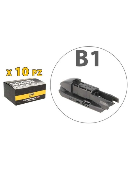 Kit 10 Attacchi B1 Per Spazzole Tergicristallo Carall S985 Flat e T191 Ibrida