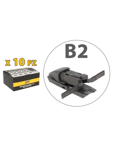 Kit 10 Attacchi B2 Per Spazzole Tergicristallo Carall S985 Flat e T191 Ibrida