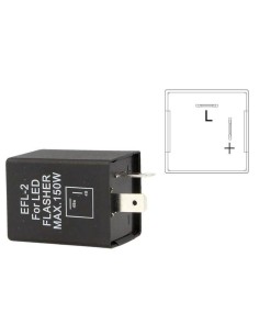 Flasher Led Lampeggiatore Rele Relay 2 Pin EFL2 Positivo Destra 12V Per Frecce Led Auto Americano