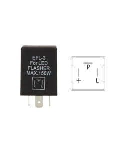 Flasher Led Lampeggiatore Rele Relay 3 Pin EFL3 12V Per Frecce Led Auto Americano