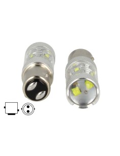 Lampada Led BAY15D 1157 P21/5W 50W 12V 24V Bianco Luce Diurne Peugeot RCZ