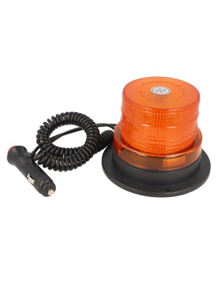 Lampada Luce Lampeggiante Led Rotante Strobo Arancione Magnetico 12V 24V Segnalazione Emergenza Per Auto Trattore Omologato E9