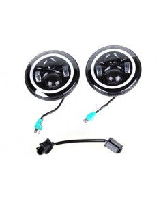 Coppia Faro Led Rotondo 7 Pollici Con DRL Angel Eyes Per Jeep Wrangler JK TJ Harley Davidson FJ Benz G55 Suzuki Jimny Land Rover