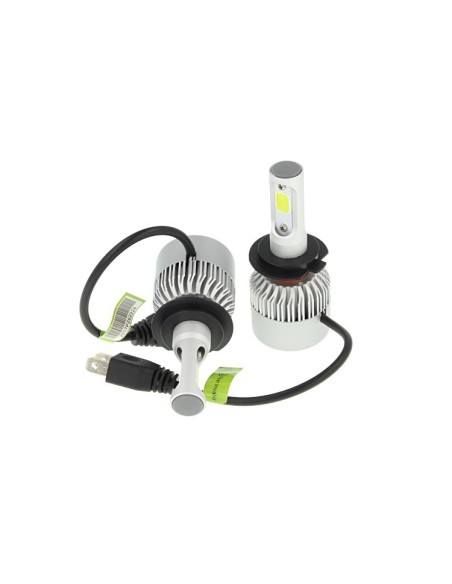 Kit Full Led Cob H7 30W Con Ventilatore 12V 24V Attacco Smontabile All In One Senza Driver 3000 Lumen