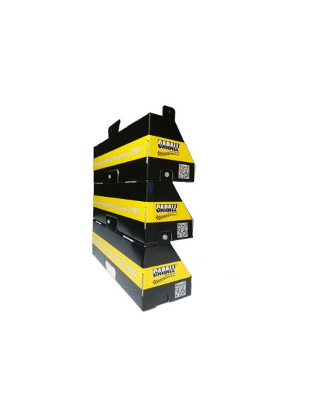 Kit Espositore In Cartone Con 3 Piani 12 Posti Per Attacchi Connettori Adattatori Del Spazzole Tergicristallo Carall S985