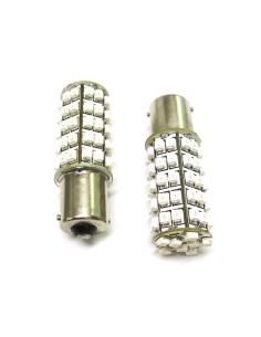 24V Lampada Led BA15S 1156 S25 68 Smd Arancione Luci Frecce Camion 2
