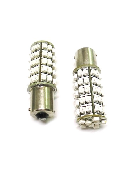 24V Lampada Led BA15S 1156 S25 68 Smd Arancione Luci Frecce Camion