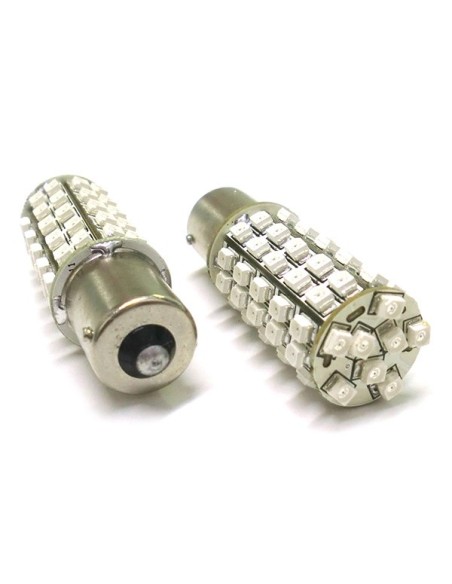 24V Lampada Led BA15S 1156 S25 68 Smd Arancione Luci Frecce Camion
