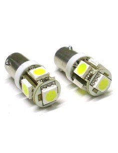 24V Lampada Led BA9S T4W 5 Smd 5050 Bianco Piedi Diritti Luci Led Camion 2