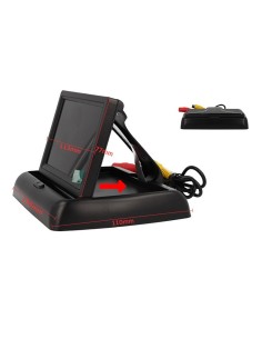 Monitor Richiudibile Pieghevole 4,3 Pollici Doppi Ingressi Video Per Massimo 2 Telecamere Auto Retromarcia 12V