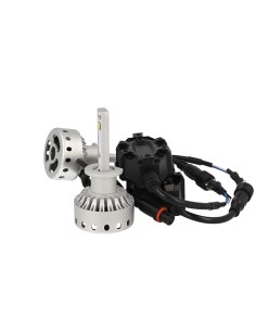 Kit Full Led Canbus H1 40W 5000 Lumens Dissipazione Con Ventilatore 12V 24V 2 Smd Philips MZ Attacco Smontabile Fuoco Regolabile 2