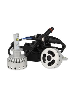 Kit Full Led Canbus H3 40W 5000 Lumens Dissipazione Con Ventilatore 12V 24V 2 Smd Philips MZ Attacco Smontabile Fuoco Regolabile 2