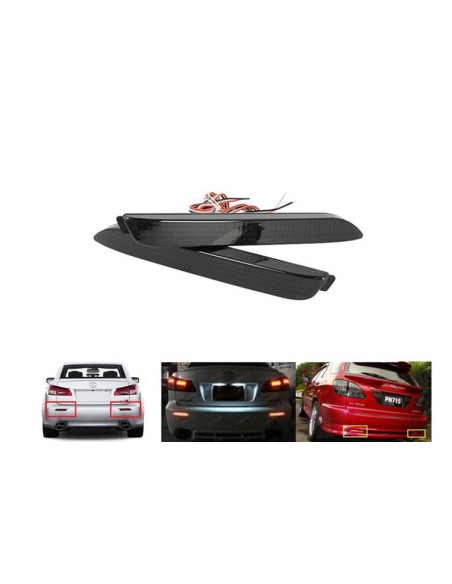 Kit 2 Fanali Posteriori A Led Nero Fume Lexus IS F GX470 RX300 Toyota Harrier Verso Avalon Matrix Sienna Venza