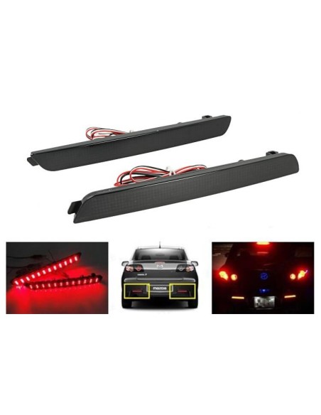 Kit 2 Fanali Posteriori A Led Nero Fume Per Mazda 3 Axela BK Sostituzione Riflettore Catarifrangente Originale
