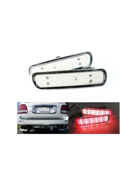 Kit 2 Fanali Posteriori A Led Trasparente Per Toyota Land Cruiser Lexus LX470 Sostituzione Riflettore Catarifrangente