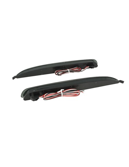 Kit 2 Fanali Posteriori A Led Nero Fume Per Mazda 6 Atenza GG Rear Bumper Reflector Tail Brake Light
