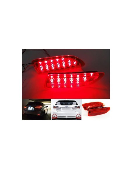 Kit 2 Fanali Posteriori A Led Rosso Per Lexus CT 200h Toyota Corolla Rear Bumper Reflector Light Sostituzione Riflettore Catarif