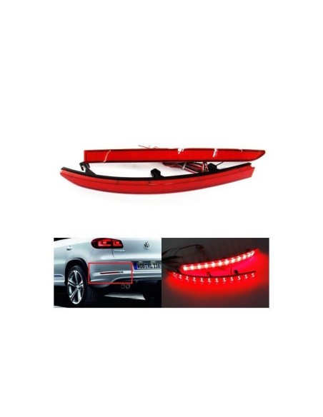 Kit 2 Fanali Posteriori A Led Rosso Per Volkswagen VW Tiguan Sostituzione Catarifrangente Riflettore Originale