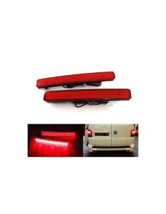 Kit 2 Fanali Posteriori A Led Rosso Per VW T5 Transporter Caravelle Multivan Sostituzione Catarifrangente Riflettore Originale