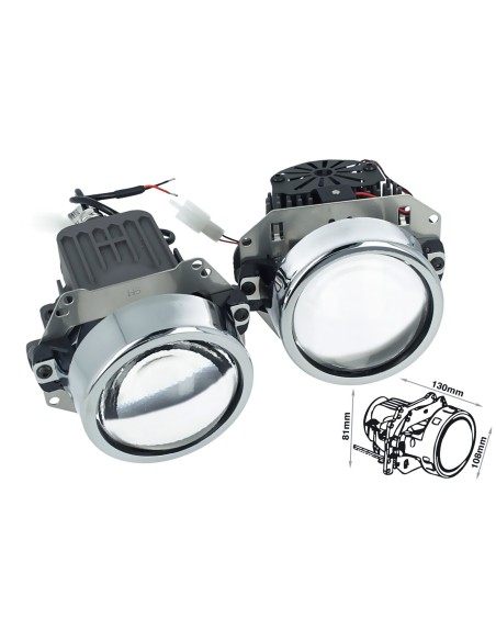 Kit Lenticolare Full Led Proiettore Bi-Led 3 Pollici 35W Universale Retrofit Per Toyota Highlander Ford Everest Jeep Cherokee Co