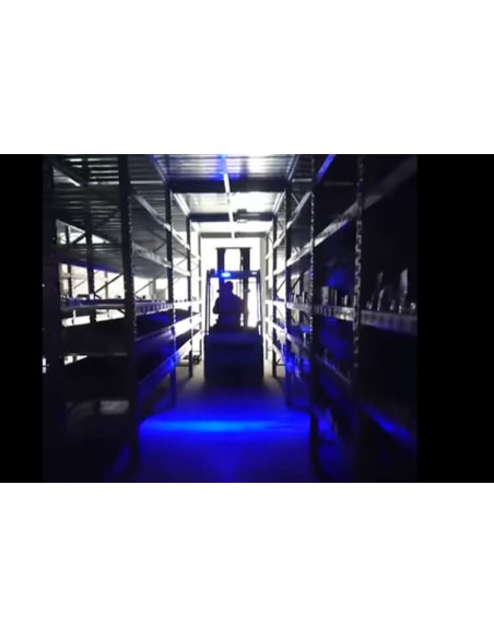 Lampada Fanale Faro Led Lineare Per Carrello Elevatore Muletto Luce Blue 12V-80V 30W Segnaletica Sicurezza