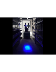 Lampada Faretto Fanale Led Per Carrello Elevatore Muletto Luce Blu 9V-60V 20W Avvertimento Visiva Segnalazione