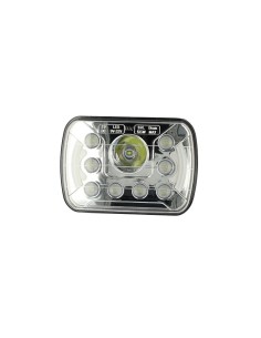 Faro Led Truck Headlight Rettangolare 7 Pollici 55W 12V 24V Per Camion Con Luci Diurne DRL Led Omologato E9 2