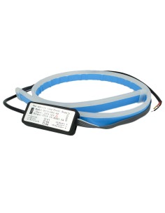 Kit Tubo Neon Striscia Led Auto 60cm X2 Bicolor Flessibile Freccia Sequenziale Arancione e DRL Luce Diurne Bianco Style Audi VW 