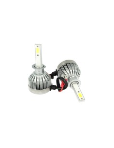 Kit Full Lampada Led Cob H1 20W 12V 24V Bianco 6000K Per Abbagliante e Fendinebbia Senza Driver 2