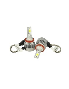 Kit Full Lampada Led Cob H8 H11 H9 20W 12V 24V Bianco 6000K Per Abbagliante e Fendinebbia Senza Driver