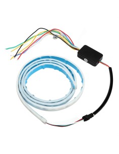 Kit Tubo Striscia Led Per Baule Cofano Posteriore Auto 120cm Freccia Dinamica Arancione Luci Posizione Stop Posteriore Rosso Ret