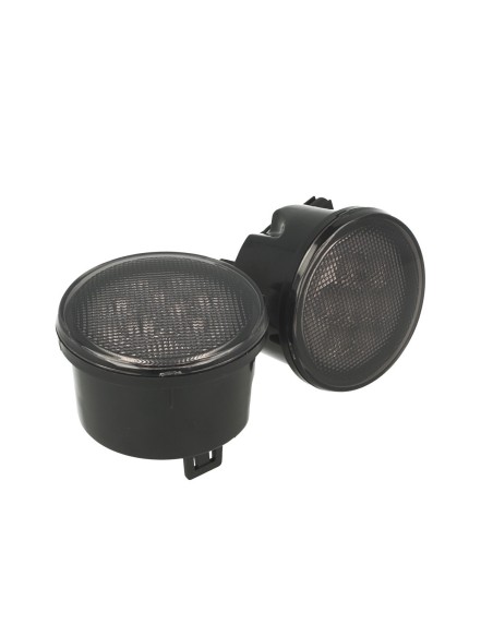 Coppia Frecce Led Anteriori Indicatore Lente Fume Per Jeep Wrangler JK 2007-2017 Arancione 12V 3W