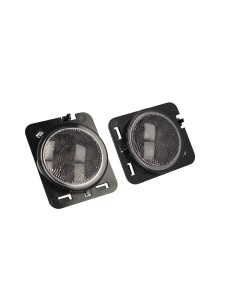 Coppia Frecce Led Laterale Parafanghi Fume Per Jeep Wrangler JK 2007-2017 Arancione 12V 3W