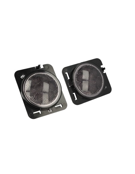 Coppia Frecce Led Laterale Parafanghi Fume Per Jeep Wrangler JK 2007-2017 Arancione 12V 3W