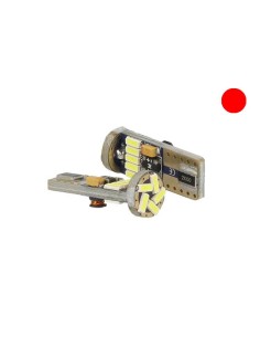 Lampadina Led Canbus T10 W5W 15 Smd 4014 Rosso No Errore Check Luci 12V Senza Polarita